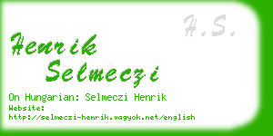 henrik selmeczi business card